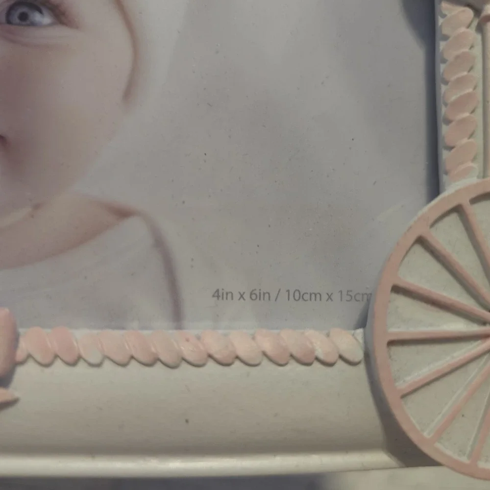 Issac Jacobs Baby Picture Frame 4x6 Pink  Tabletop Desk Baloons Circus Bow Stars
